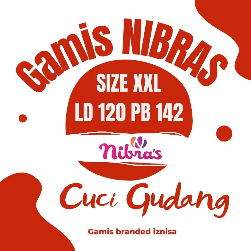 SIZE XXL GAMIS NIBRAS SALE PROMO CUCI GUDANG