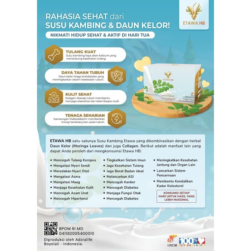 

Etawa HB Susu Kambing + Daun Kelor
