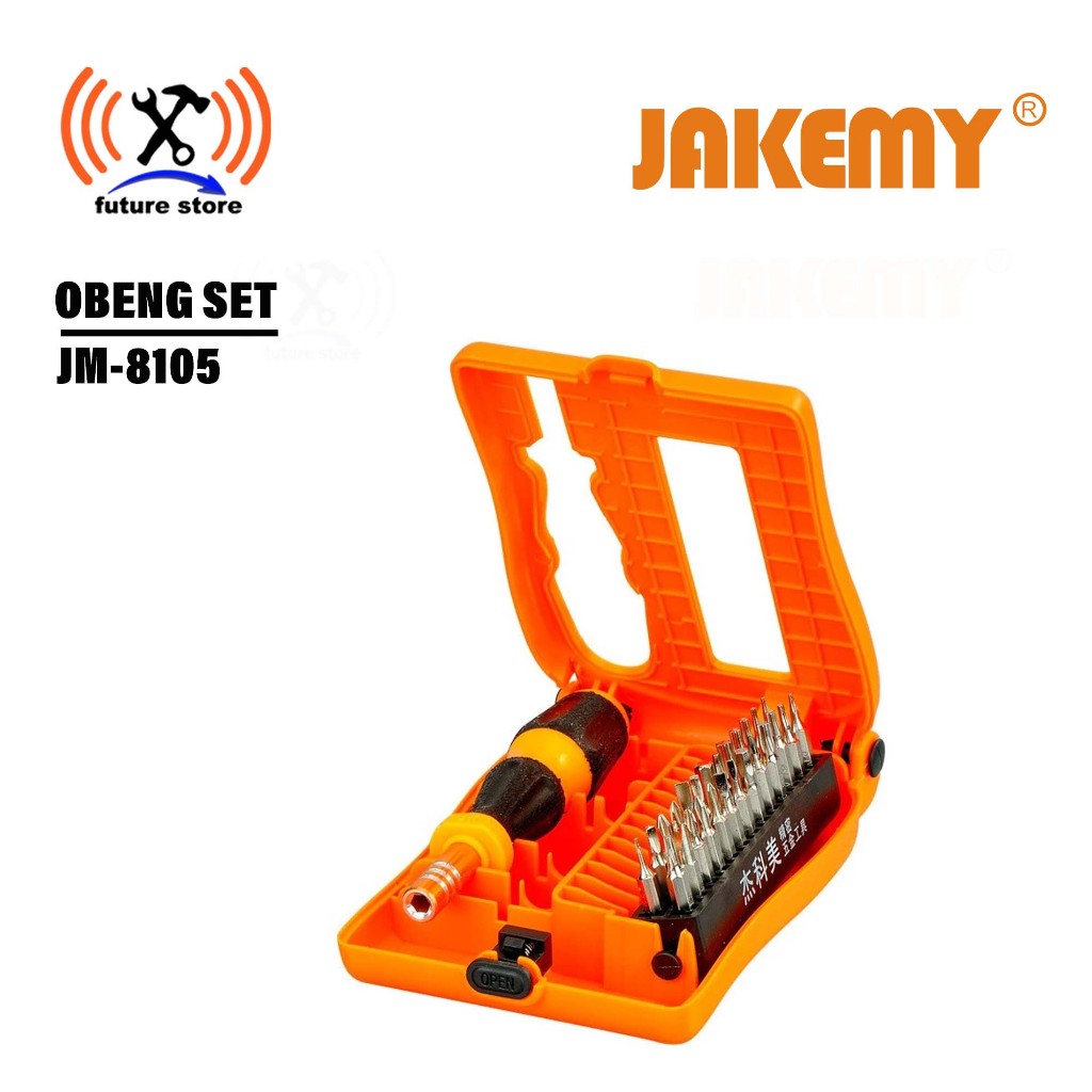 JAKEMY JM-8105 27 IN 1 OBENG SET ORIGINAL/OBENG SET MULTIFUNGSI/Obeng Set Original JAKEMY