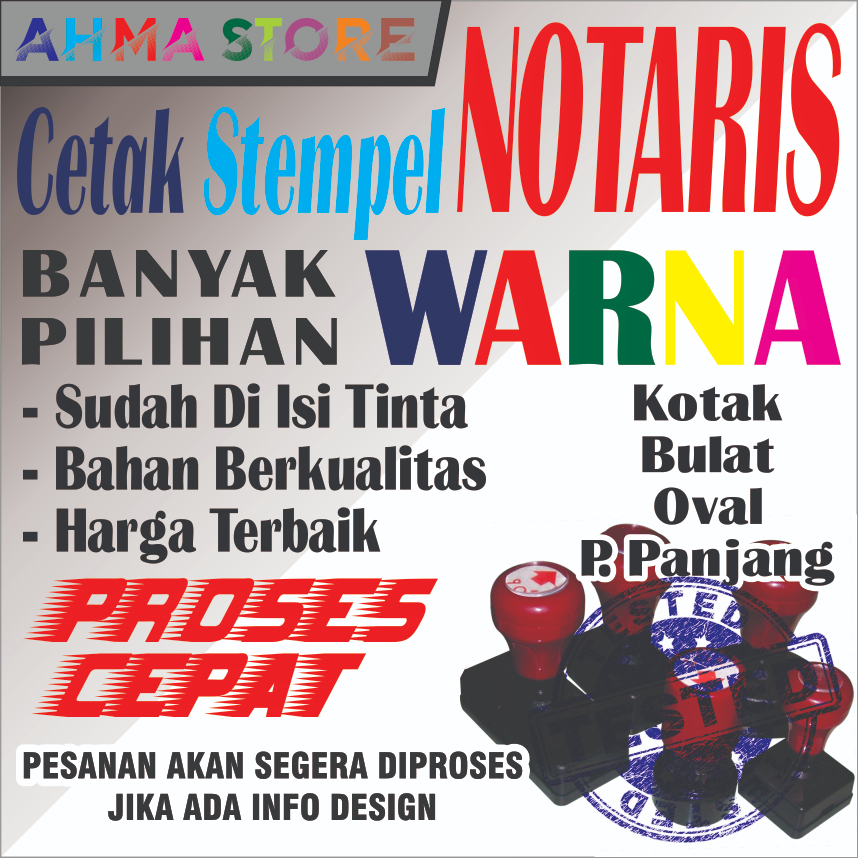 

Stempel Flash Notaris PPAT Otomatis Banyak Warna Cetak Stempel