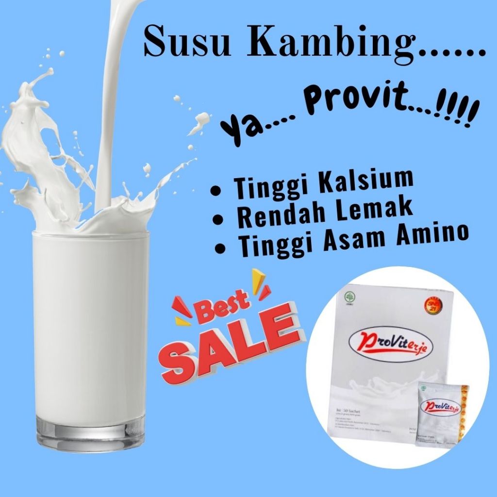 

Susu Kambing Etawa Provit Plus Royal Jelly Eceran / Susu Provit Etawa Sachet