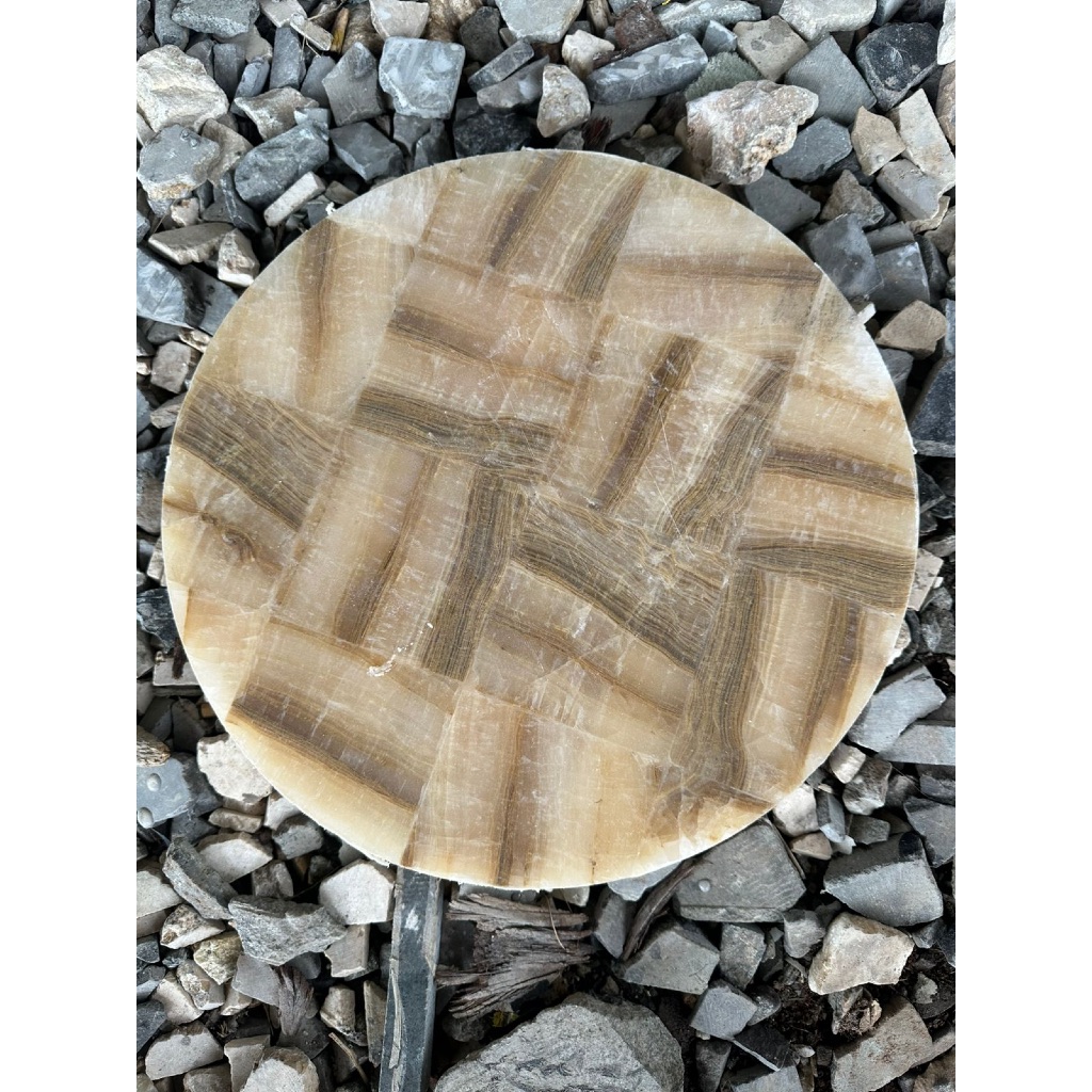 ￼Extra Top Table Meja Bulat Atasan Meja Onyx Minimalis Papan Atas Meja Motif Onyx