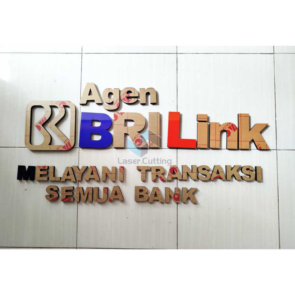 AGEN BRI LINK MELAYANI TRANSAKSI SEMUA BANK/LOGO AGEN BRI LINK/BANK BRI/BRILINK AKRILIK