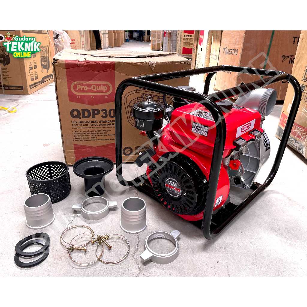PROQUIP Waterpump 3" DIESEL PROQUIP QDP30 SOLAR / Water pump Alkon Pompa Air Irigasi Sawah Ladang Ke