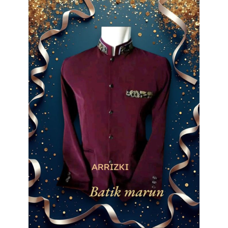 JASKO BATIK PRADA/BAHAN ADEM/KOKO BATIK/JASKO BATIK PRIA PREMIUM/JASKO BATIK LENGAN PANJANG