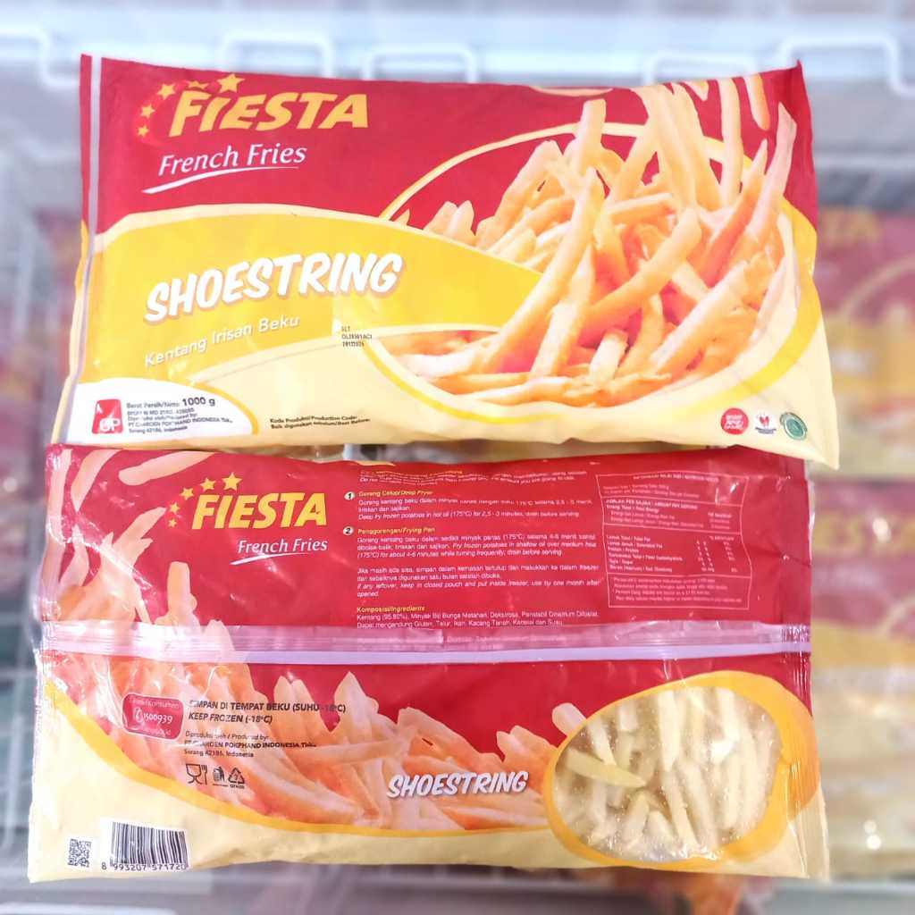 

Fiesta French Fries Shoestring Kentang Goreng 1kg | Festive Frozen Food