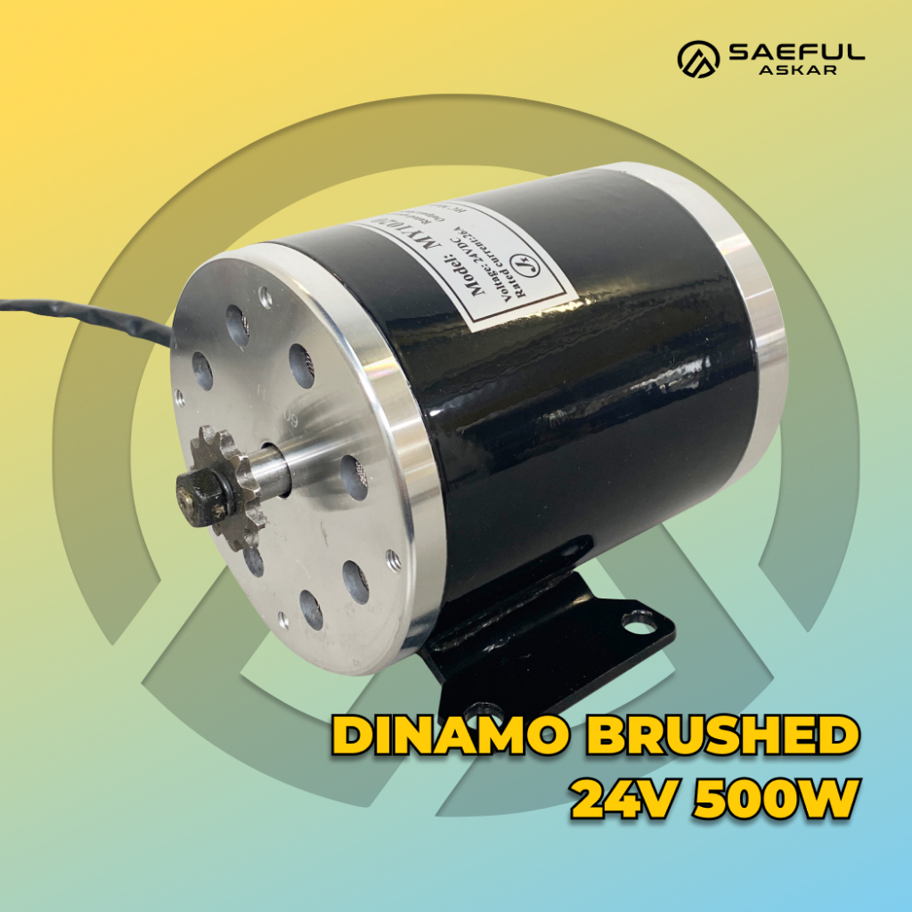 Dinamo Brushed 24V 36V 48V 500W Scooter Electric Sparepart Brush Motor ATV Mini Trail Skuter Sepeda 