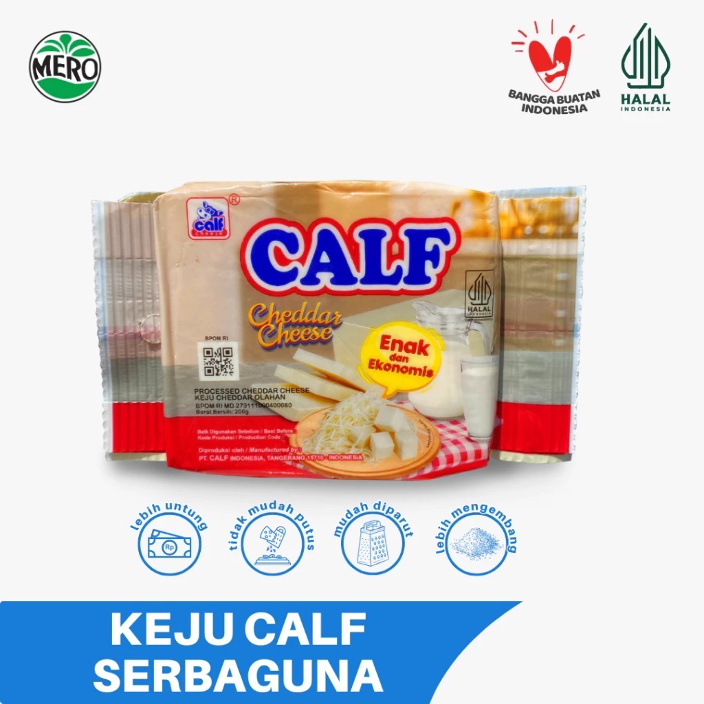 

Calf Cheddar Cheese 200gr – Keju Cheddar Serbaguna 200 gr