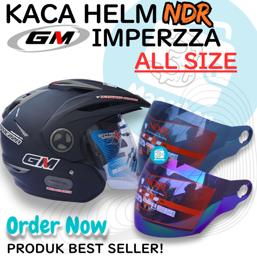 kaca Visor helm helmet GM IMPREZZA NDR ClearView – Kaca Helm NDR Anti-Silau dan Jernih Vog