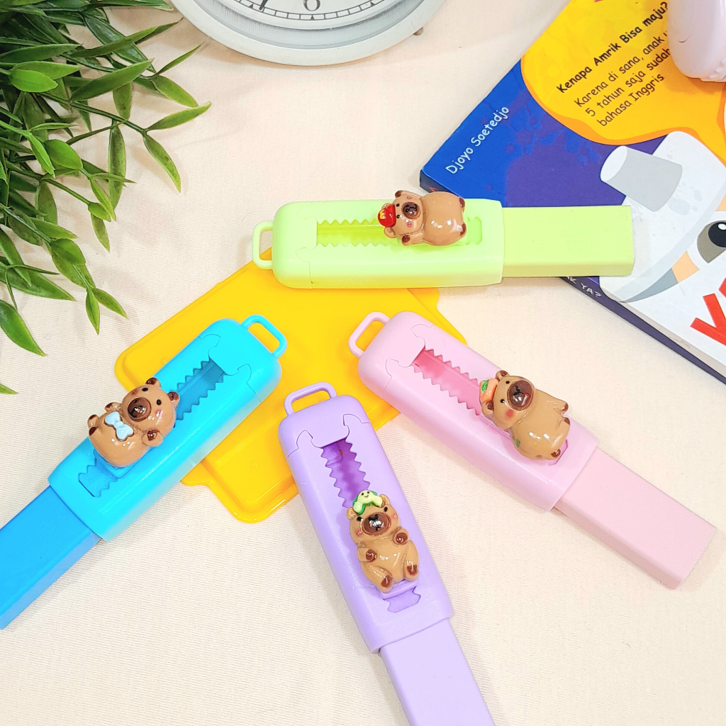 

Penghapus Sliding CAPYBARA Imut Lucu Ready 4 Warna / Penghapus Mekanik Capybara Cute Unik Favorit Anak Alat tulis Sekolah Kekinian Stationary Fancy Harga Termurah Bisa Grosir dan COD