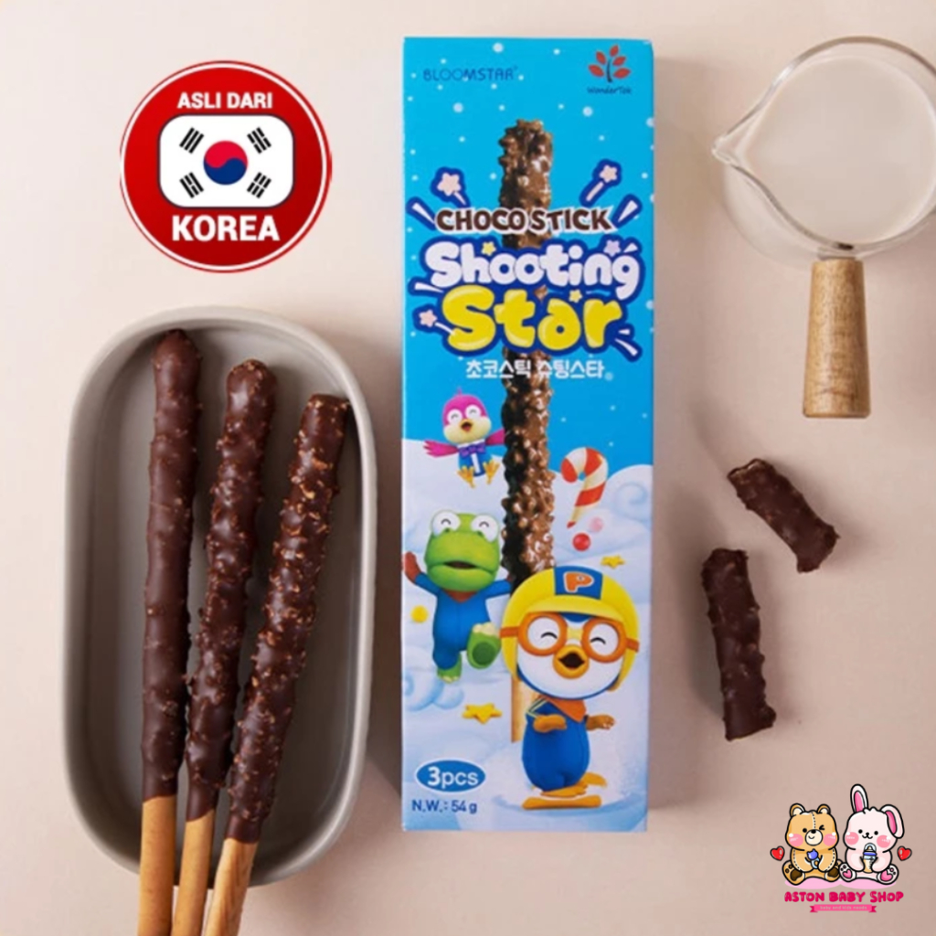 

Pororo Choco Stick Shooting Star - Biskuit Stik Cokelat & Permen 54g
