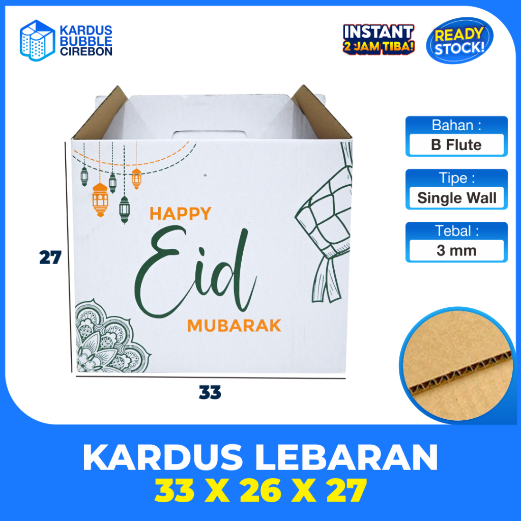 

Box Parcel 33 x 26 x 27 cm Box Parcel 33x26x27 cm / dus lebaran souvenir gable box parcel HampersDus Sembako