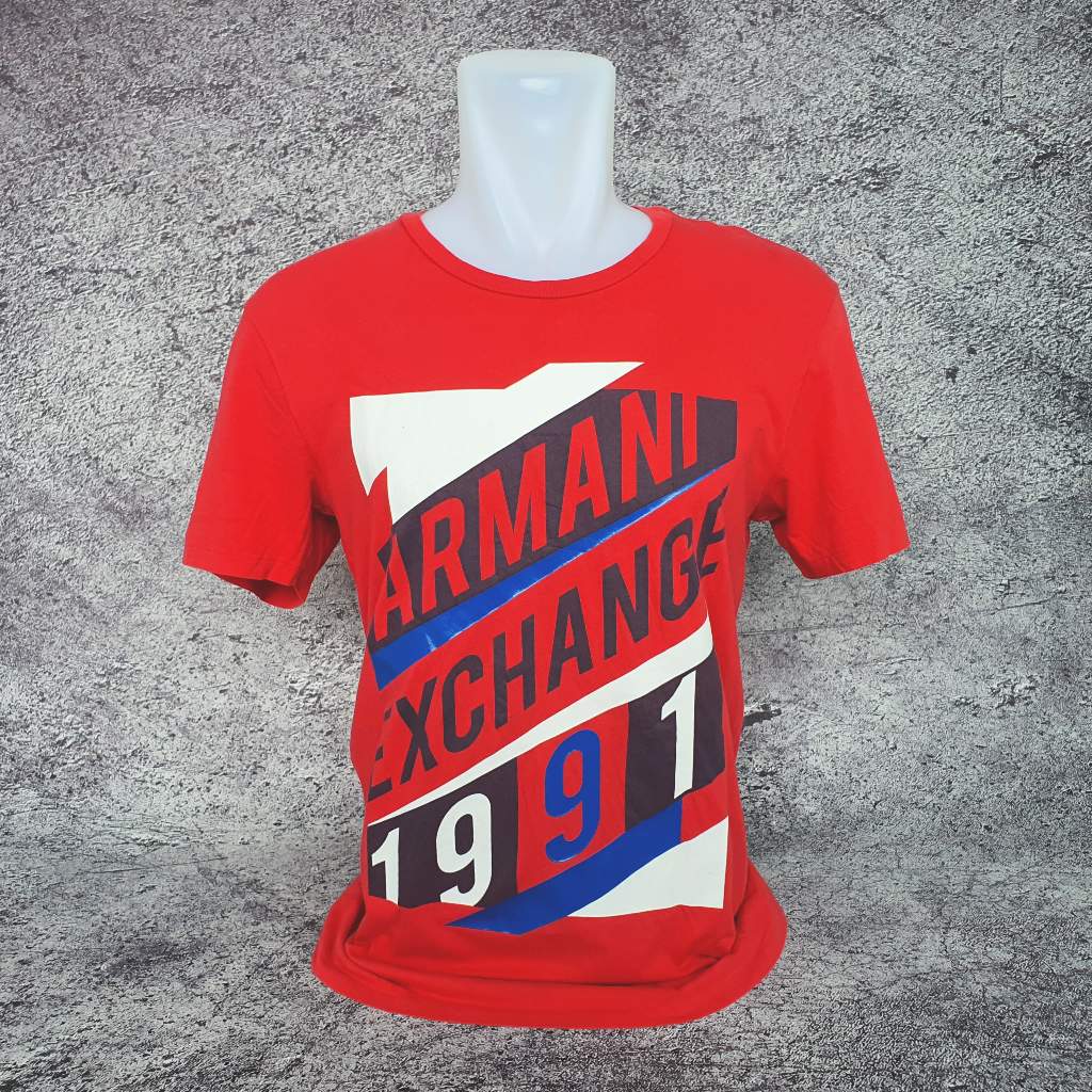 Baju Kaos ARMANI EXCHANGE 1991 - Size S sd M / Lebar 51 cm - Original - Second