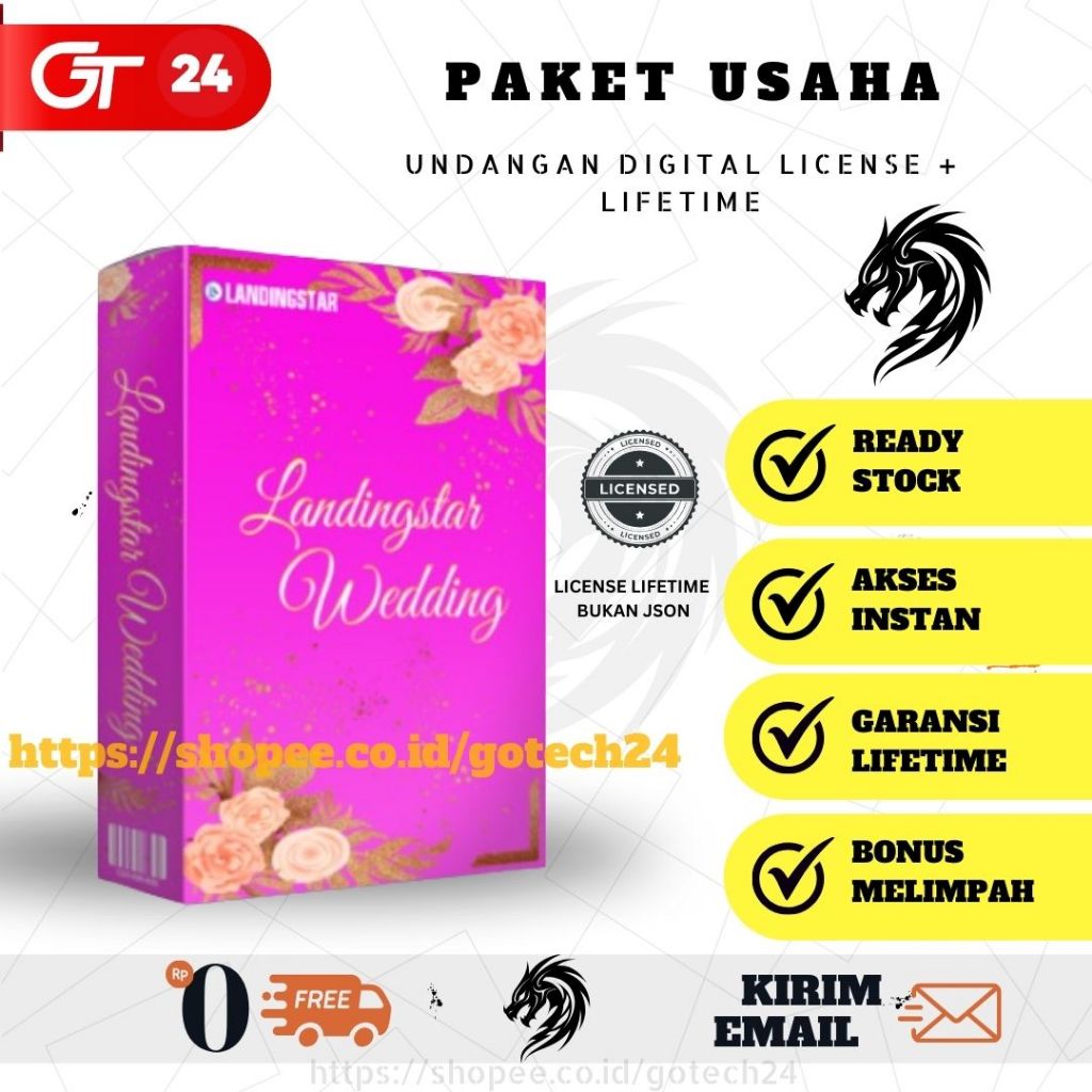 Landingstar Paket Usaha - Undangan Digital License + Lifetime