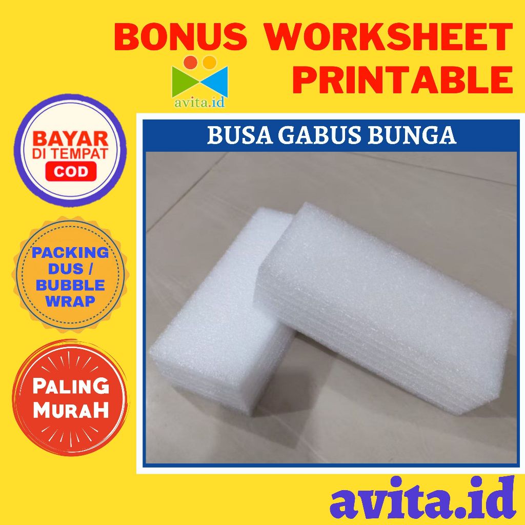avita.id Busa Gabus Bunga 20 x 8 x 5 cm / Busa Bunga Elastis Gabus Bunga Elastis / Busa Elastis Busa