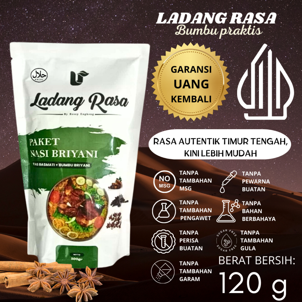 

Ladang Rasa Paket Bumbu Nasi Briyani Premium High Quality Praktis dan Lezat