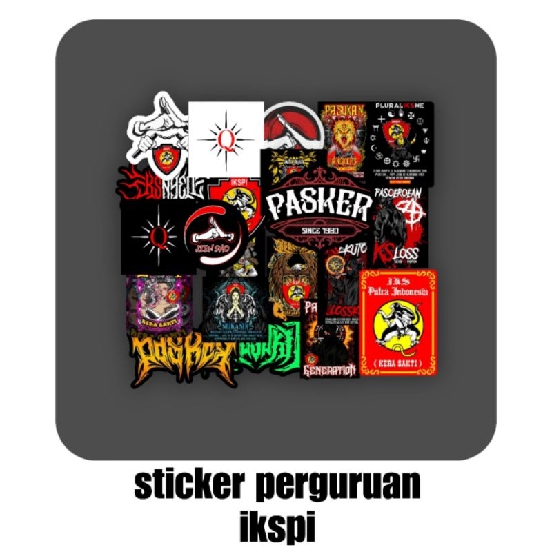 

Stiker Perguruan Ikspi, PSHT, PSHW TM, PAGARNUSA ISI 30PCS