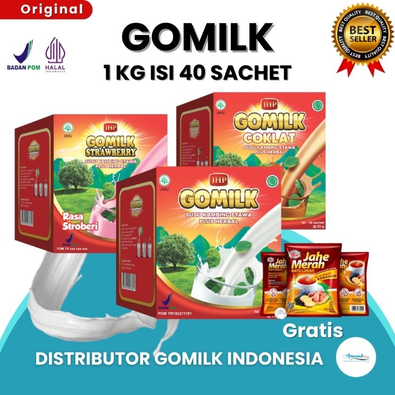 

[BISA COD + GARANSI] [GRATIS JAHE] GOMILK SACHET 1 KG 40 SACHET