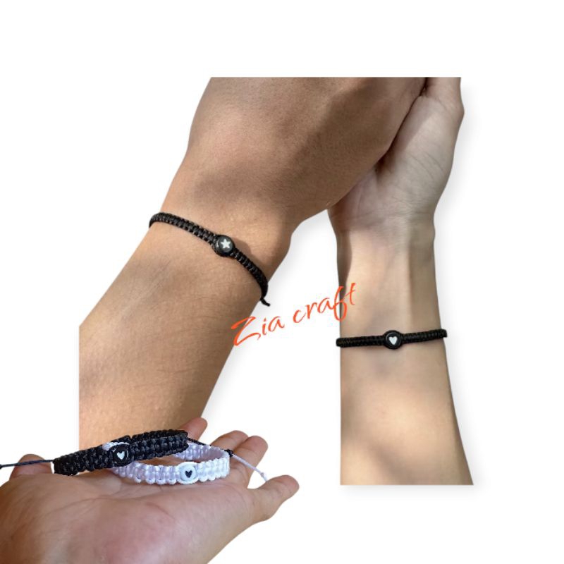 2pcs gelang couple bintang / gelang couple bintang tali anyaman / gelang couple pasangan / gelang co