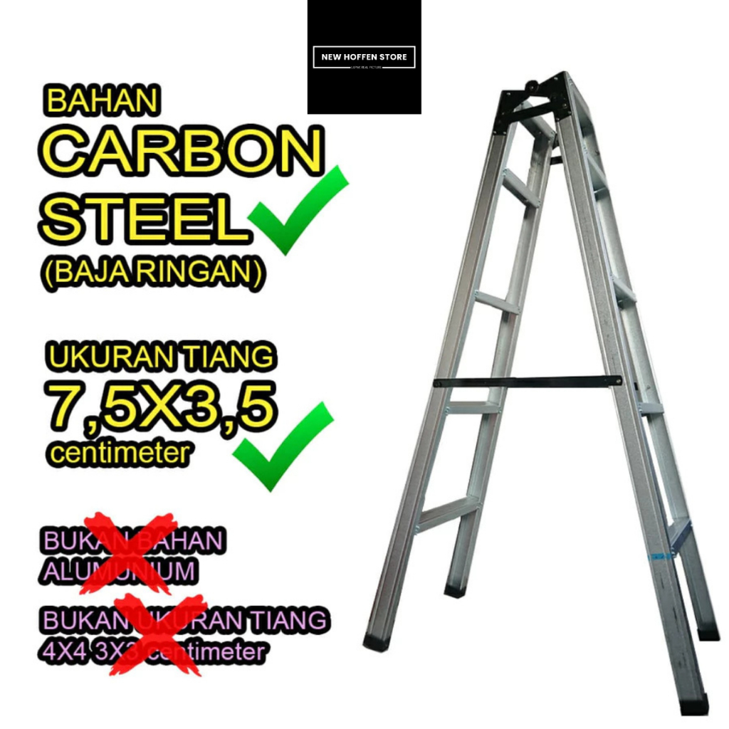 Tangga Lipat Baja Ringan 2.5 Meter Lurus 5 Meter