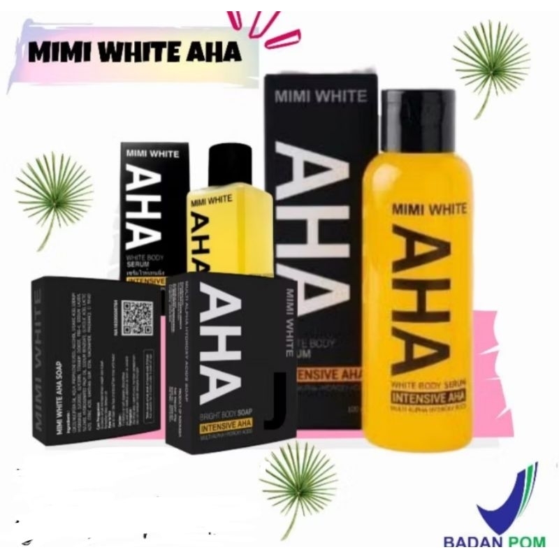 MIMI WHITE AHA BPOM | MIMI AHA BODY LOTION | MIMI AHA BODY SERUM | MIMI AHA BODY SOAP INTENSIVE AHA 