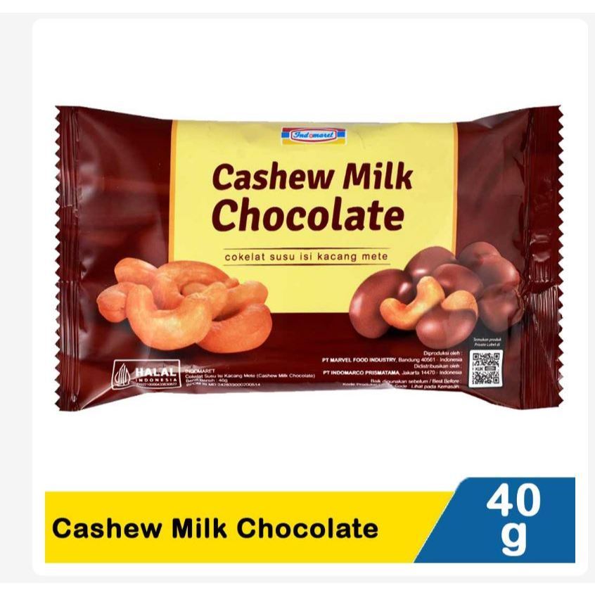 

Indomaret Cashew Milk Chocolate 40G