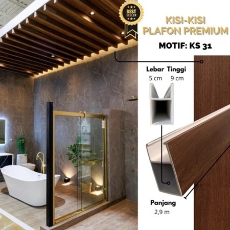 wallpanel pvc 3d /Kisi Kisi Plafon PVC | Plafon PVC | WPC Bar Ceiling | plafond PVC motif kayu | Pla