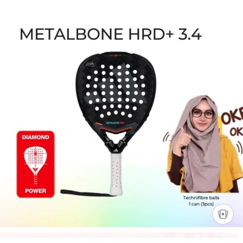 Adidas Metalbone Hrd + 3,4 padel racket