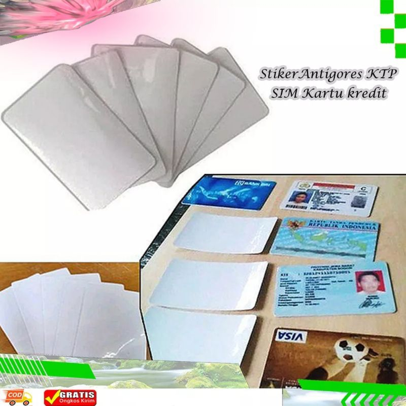 

STIKER BENING ANTI GORES KARTU KTP SIM ATM PELAPIS STIKER KARTU STRIKER TRANSPARAN BEST SELLER