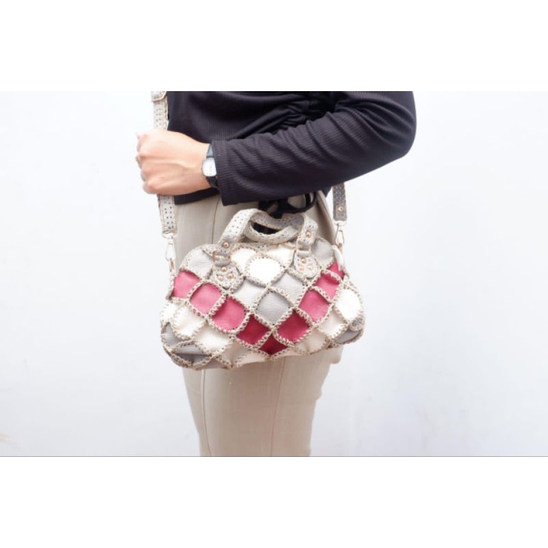 Tas Selempang Wanita Kulit Asli Garut, Slingbag Tas Perca