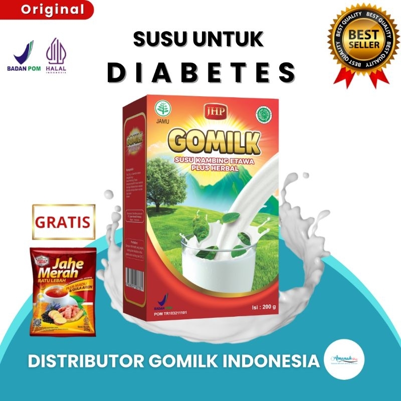 

[BISA COD + GARANSI] [GRATIS JAHE] GOMILK SUSU ETAWA PLUS HERBAL DAUN KELOR Untuk Diabetes