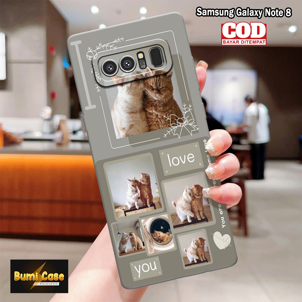 Bumi Case Samsung Galaxy Note 8 - Fashion Case Kucing - Softcase Pro Camera Samsung Galaxy Note 8 - 