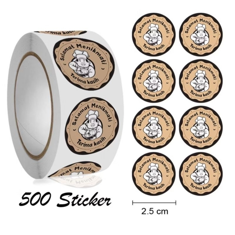 

Stiker Label Thank You dan selamatt menikmati isi Random / Stiker Roll (isi 500 Pcs )