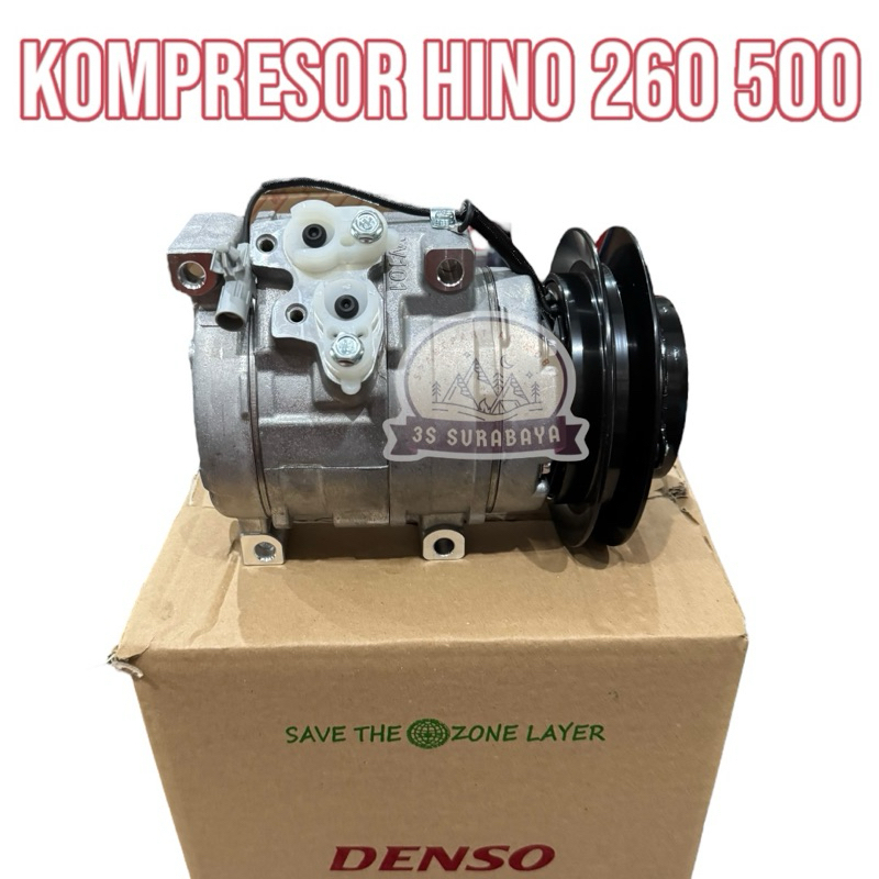 Kompresor Hino 10S15C 260 500 Denso Ac Mobil Truk (Baru/New)