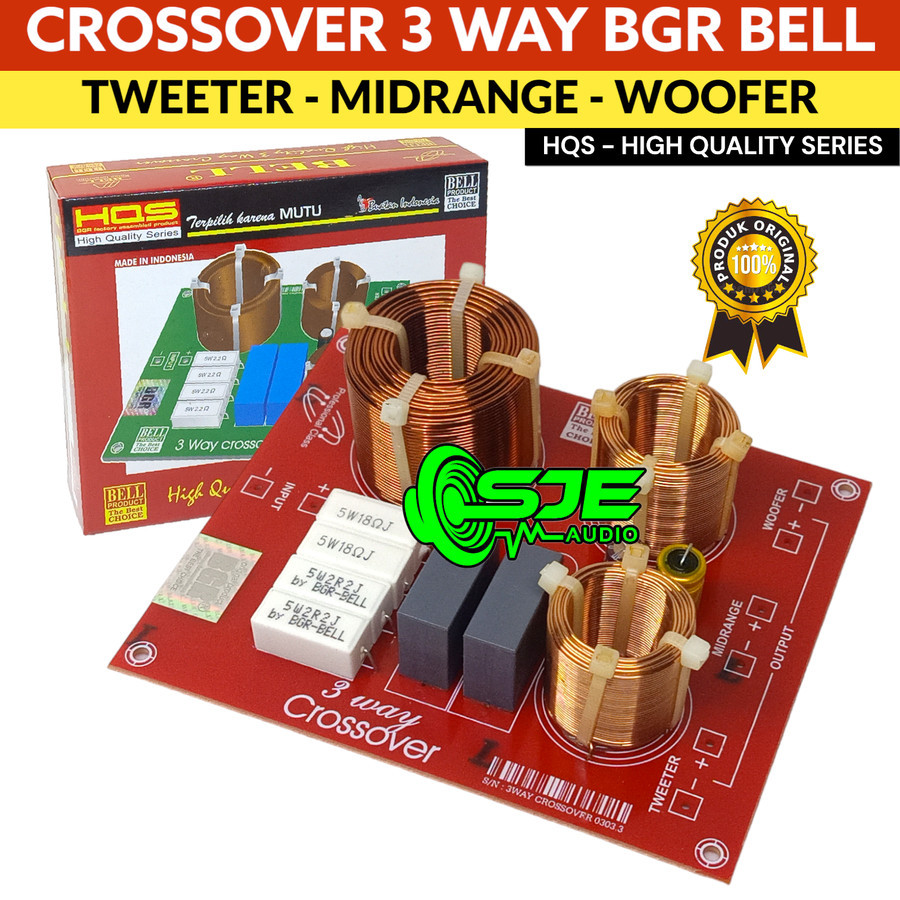 CROSSOVER 3 WAY BELL TWEETER MIDLE WOOFER SUBWOOFER BAS BELL BGR MERAH CROSOVER TWETER MIDDLE MIDEL 
