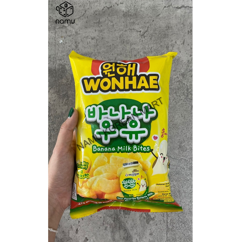 

Wonhae Banana Milk Bites Original / Snack Rasa Susu Pisang / Makanan Ringan Korea / Snack Korea