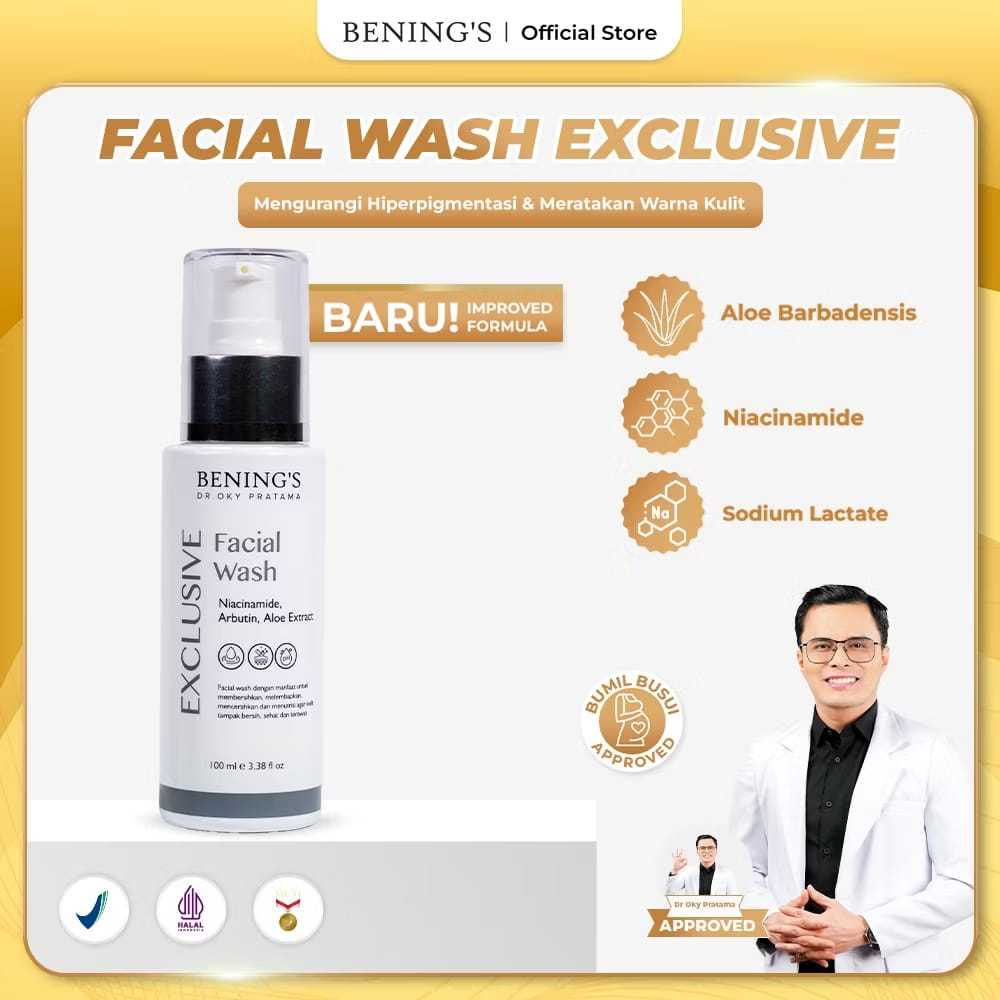 FACIAL WASH EXCLUSIVE BENING'S SKINCARE | BENING'S INDONESIA | SKINCARE by DR Oky Pratama Dipl. AAAM