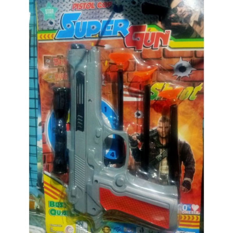 Mainan Tembak Tembakan Super Gun Peluru Karet