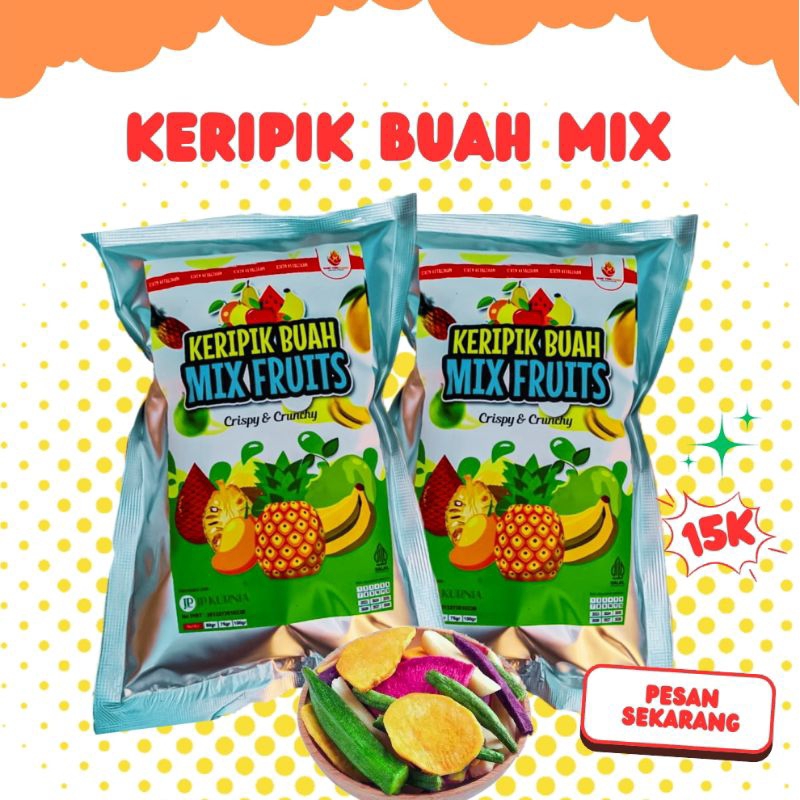 

keripik buah mix kemasan 65gr istimewa