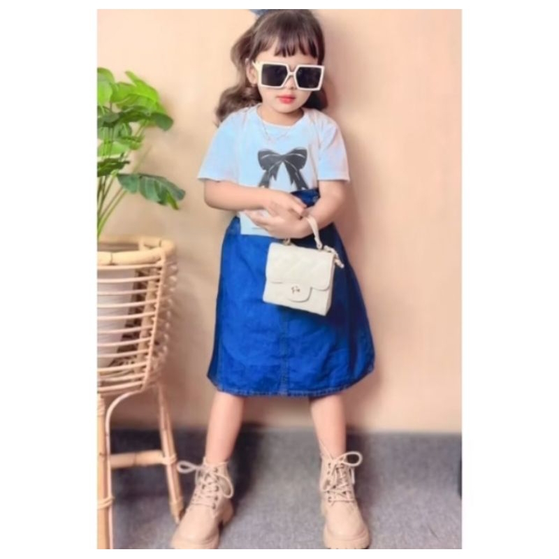 ROK JEANS YURA PANJANG 7/8 ANAK USIA 2-8TAHUN