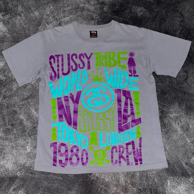 Kaos Stussy Tribe Worldwide T Shirt