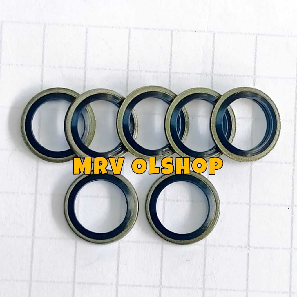 ( 10 pcs ) Ring Baut Solar 8mm 10mm 12mm 14mm Washer Seal Ring Karet
