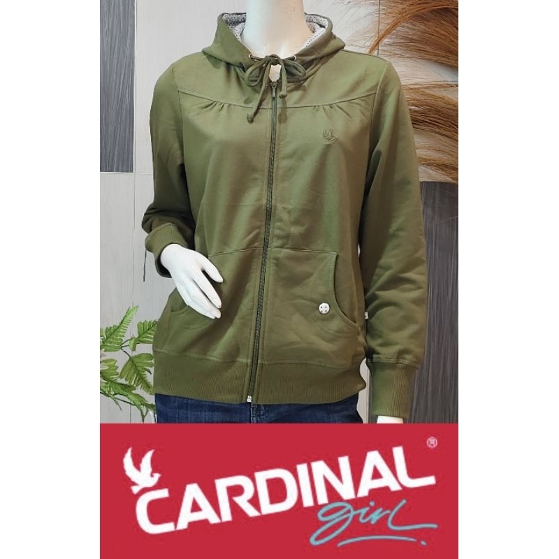 CARDINAL Girl - Jaket Hoodie Hijau ARMY ORIGINAL 100% warna terbaru 2025