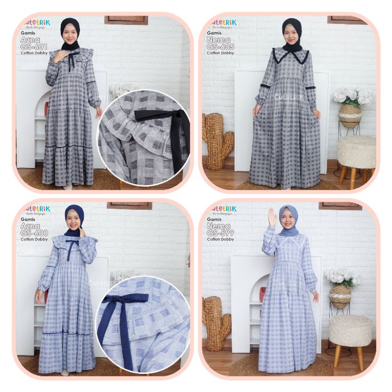 *READY MURAH Set gamis anak twotone model susun by Cutetrik