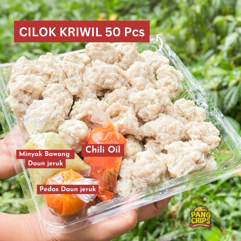 

Cilok Kriwil 50 pcs Free Chili Oil + Bumbu Daun Jeruk Kuah dan Cocol by Kedai Ngemil Mas Pangsit