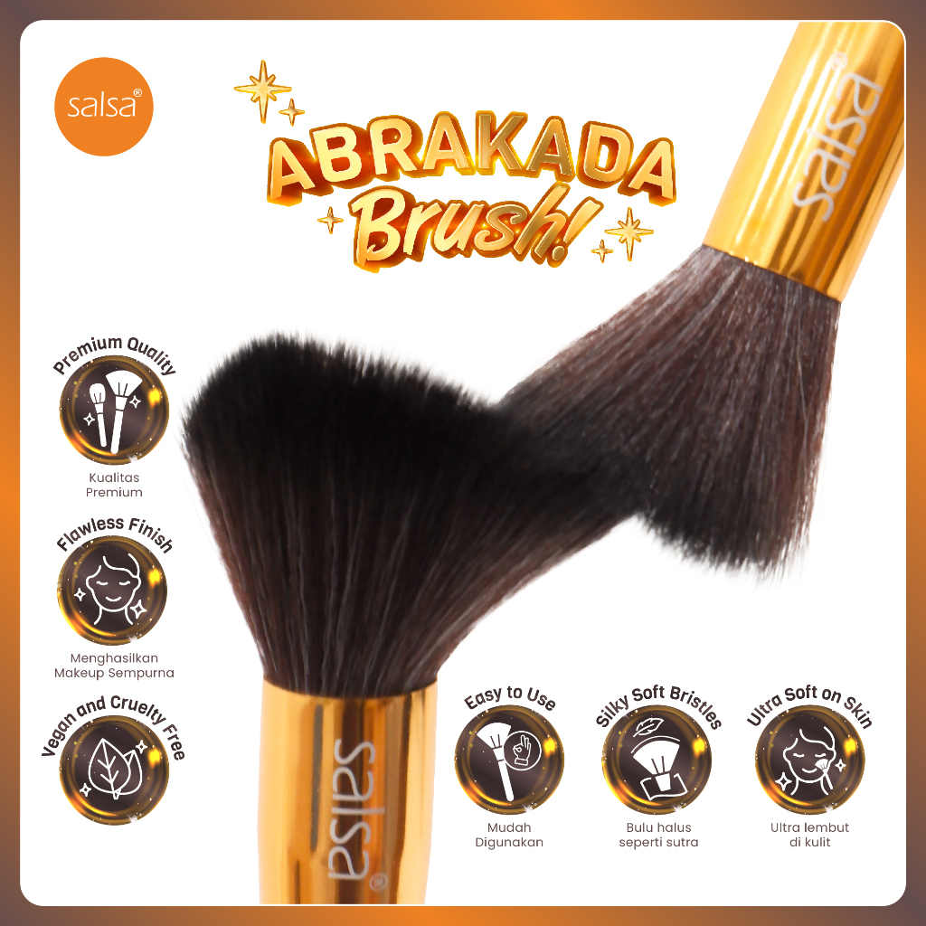 SALSA Abrakada Brush - Kuas Make Up Set Brush Pemula Alat Rias Lembut