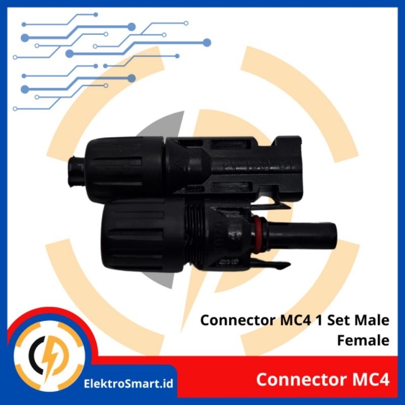 Connector MC4 1 Set Male Female - Konektor MC4 untuk Sistem Tenaga Surya