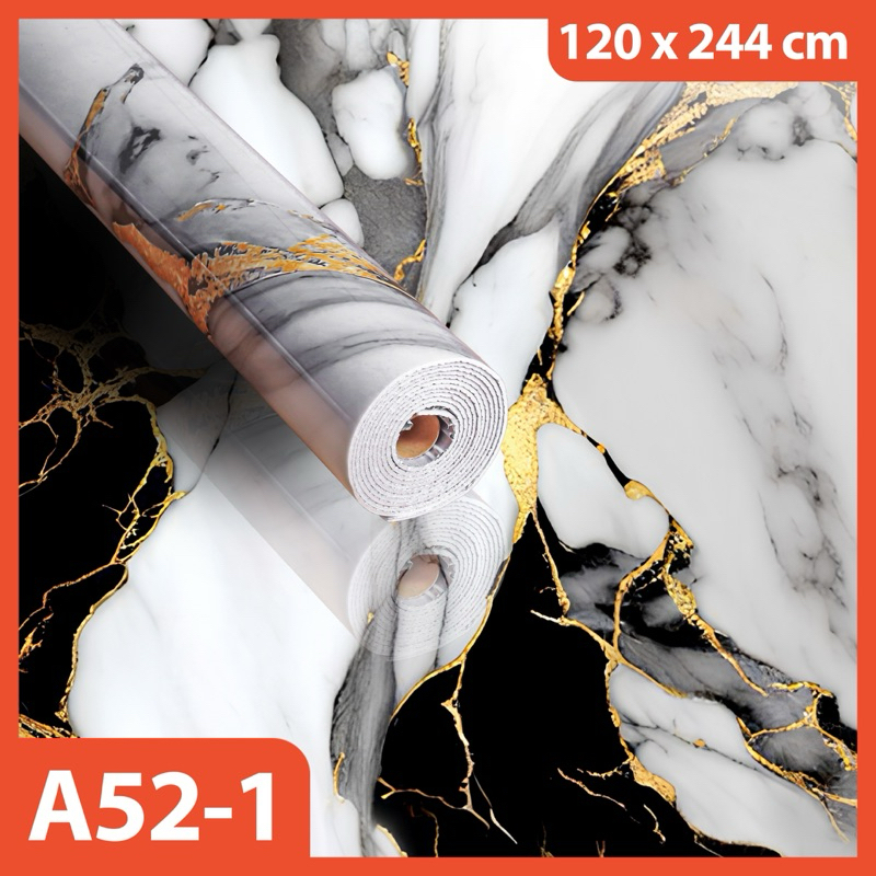 wallpaper dinding marmer 120cm dan 60cm panjang 244cm