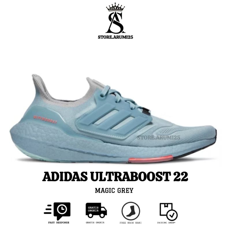 Sepatu Running Adidas Ultraboost 22 Magic Grey