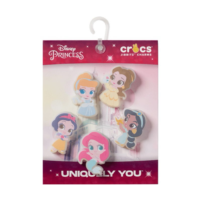 <READY STOCK> Crocs 🇰🇷 Disney Princess LED Jibbitz 5 Pack